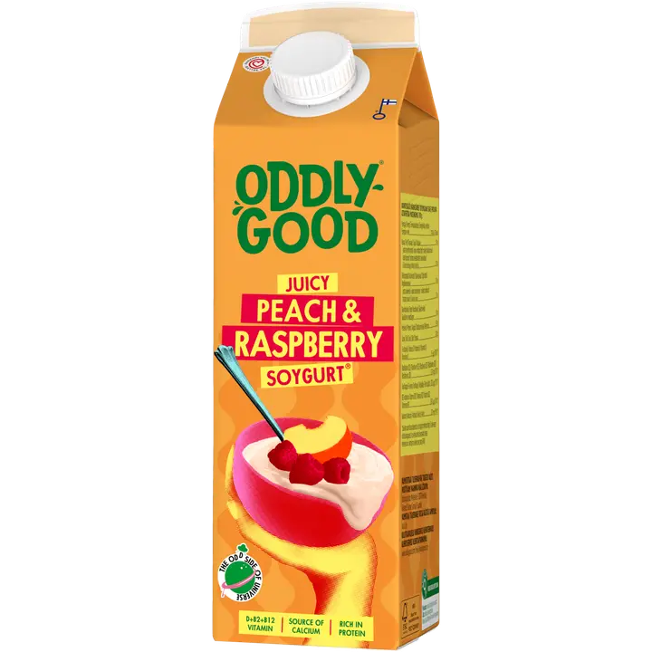 Oddlygood® Soygurt 1 kg persikka & vadelma