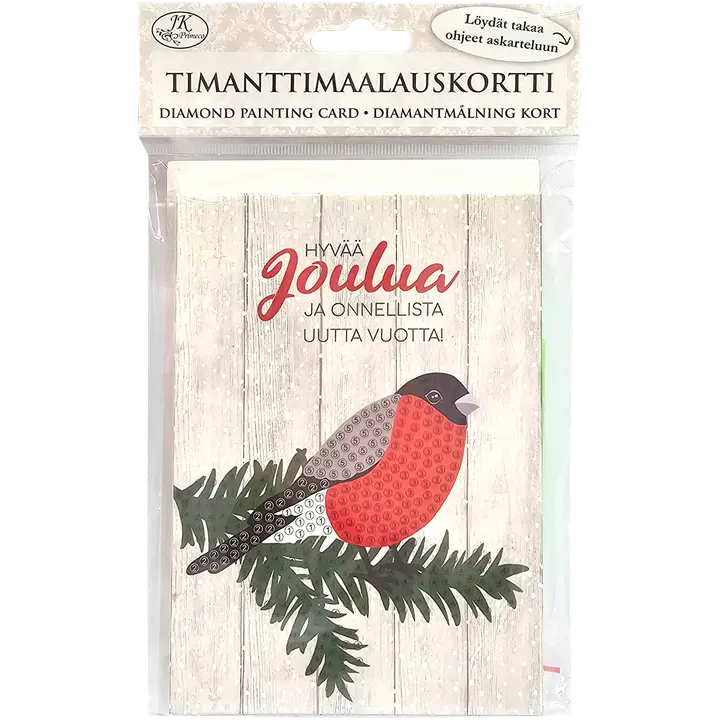 J.K. Primeco timanttimaalauskortti Punatulkku 5kpl