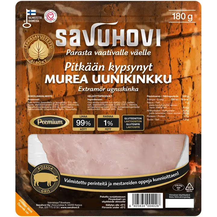 Savuhovi Pitkään Kypsynyt Murea Uunikinkku 180g