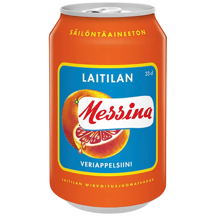 Laitilan Messina 0,33L veriappelsiininmakuinen limonaadi