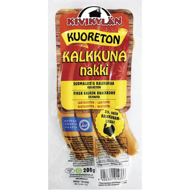 Kivikylän Kuoreton Kalkkunanakki 200 g