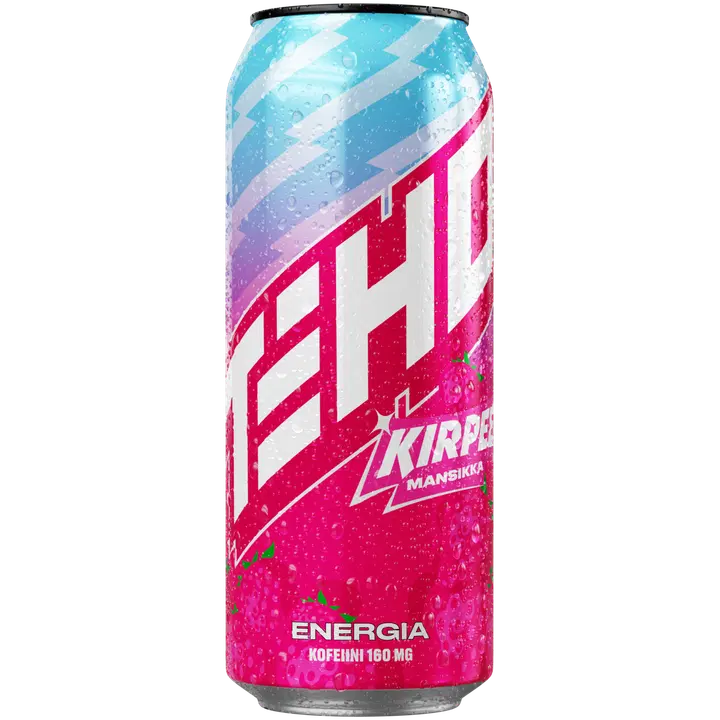 TEHO Kirpee Mansikka energiajuoma 0,5 l tlk