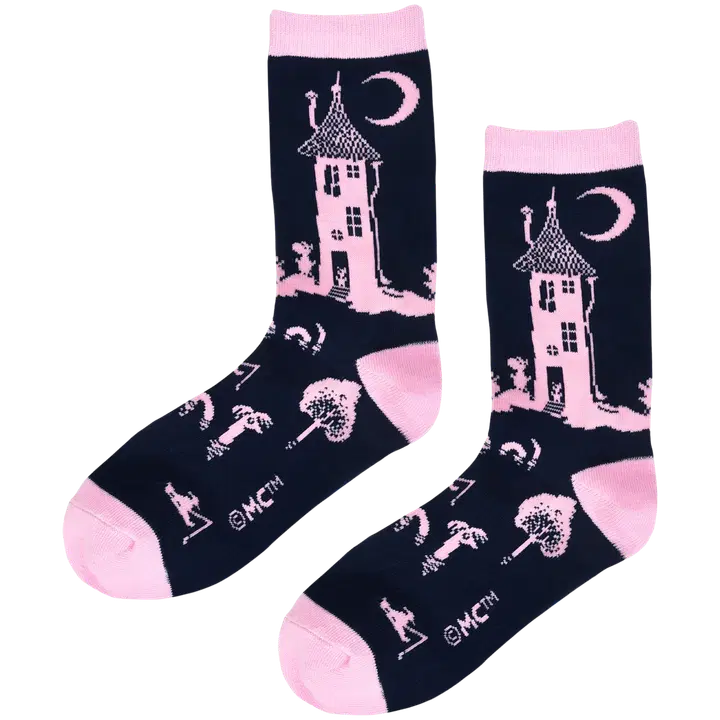 Moomin By Nordicbuddies naisten sukat Muumitalo MOOMIN 80 juhlavuosisukat