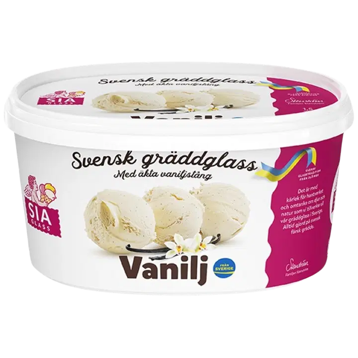 SIA Glass Vaniljajäätelö 1,5L