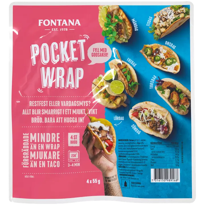 Fontana Pocket Wrap 4 x 55g