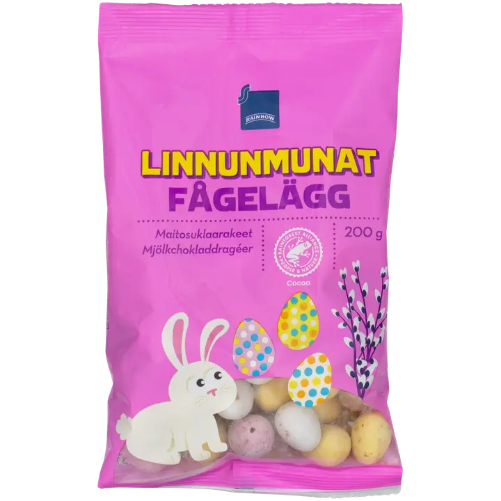 Rainbow linnunmunat maitosuklaarakeet 200 g