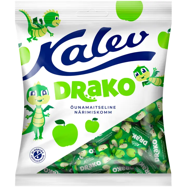 Kalev Draakon õunamaitseline närimiskompvekid 110 g