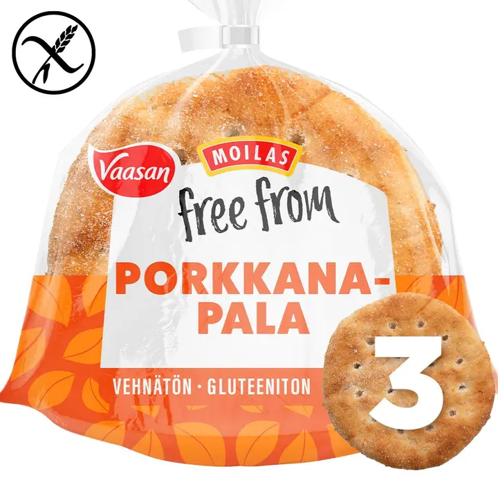 Vaasan Moilas Free From Porkkanapala 210 g 3 kpl gluteeniton porkkanarieskapala