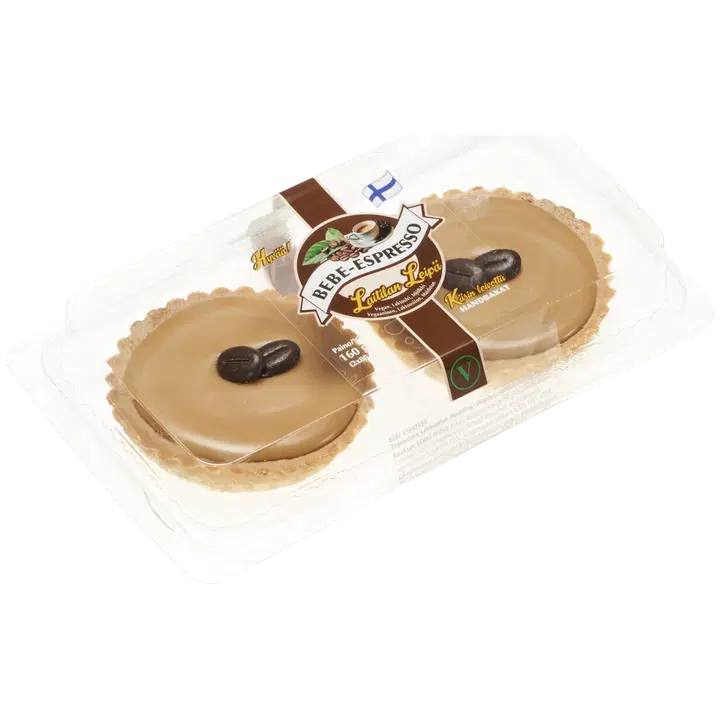 Laitilan Leipä BEBE-ESPRESSO 2x80 g Vegaaninen, Laktoositon, Maidoton