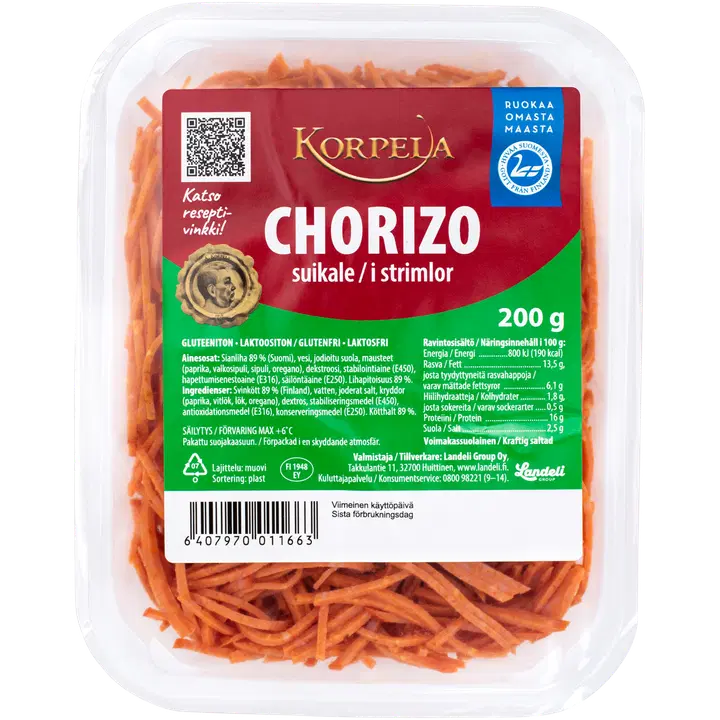Korpela Chorizo suikale 200g