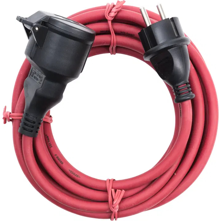 Gelia jatkojohto 1-osainen 10 m H05RR-F 3x1.5 IP44 punainen