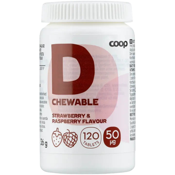 Coop D50 vitamiini näritavad tabletid 120 tk