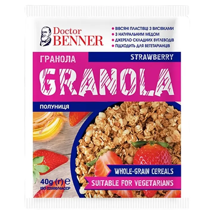 Dr. Benner  Granola müsli maasikatega 40g