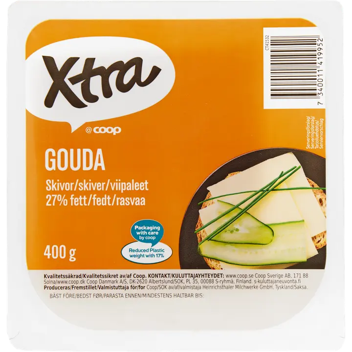 Xtra 400g Gouda juustoviipaleet 27%
