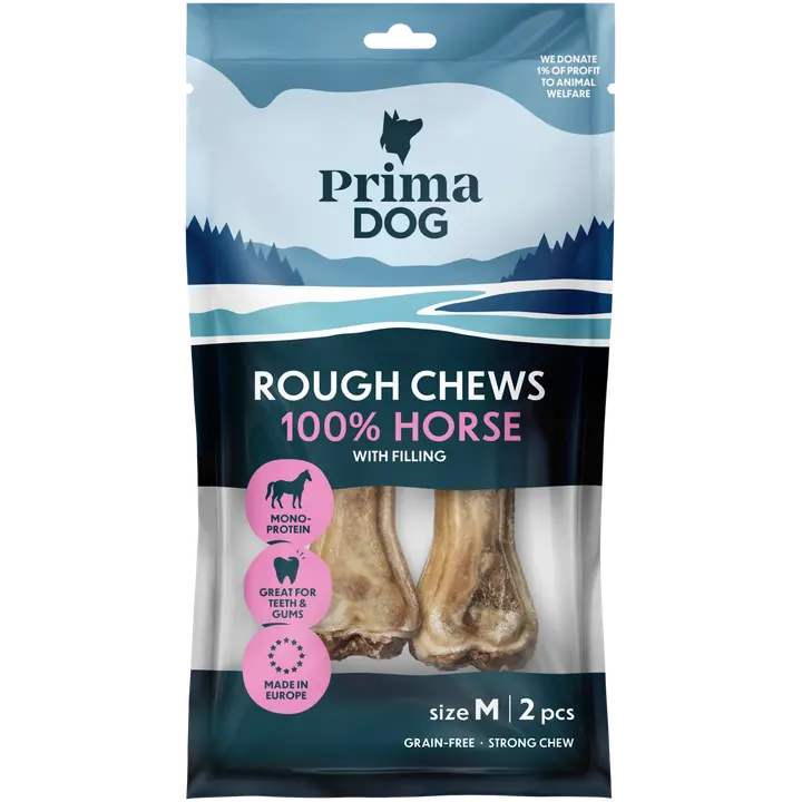 PrimaDog Rough Chews Hevonen täyteluu M 12 cm 100 g