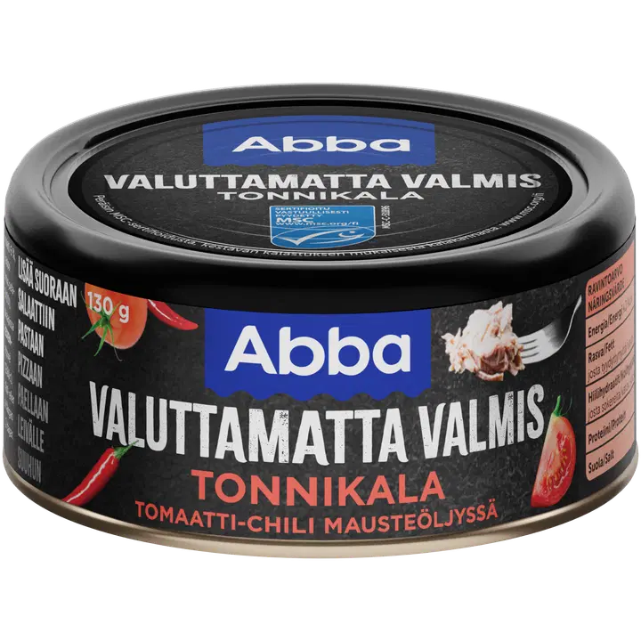 Abba MSC valuttamatta valmis tomaatti-chili mausteöljyllä maustettu tonnikala 130g