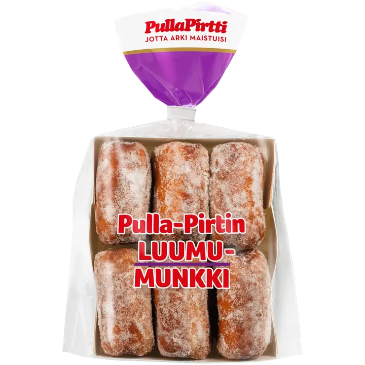 Pulla-Pirtti Luumumunkki 6/360g laktoositon luumutäytemunkki