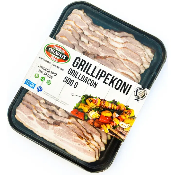 2x Oravais Savustettu Grillipekoni, viipaleet 500g