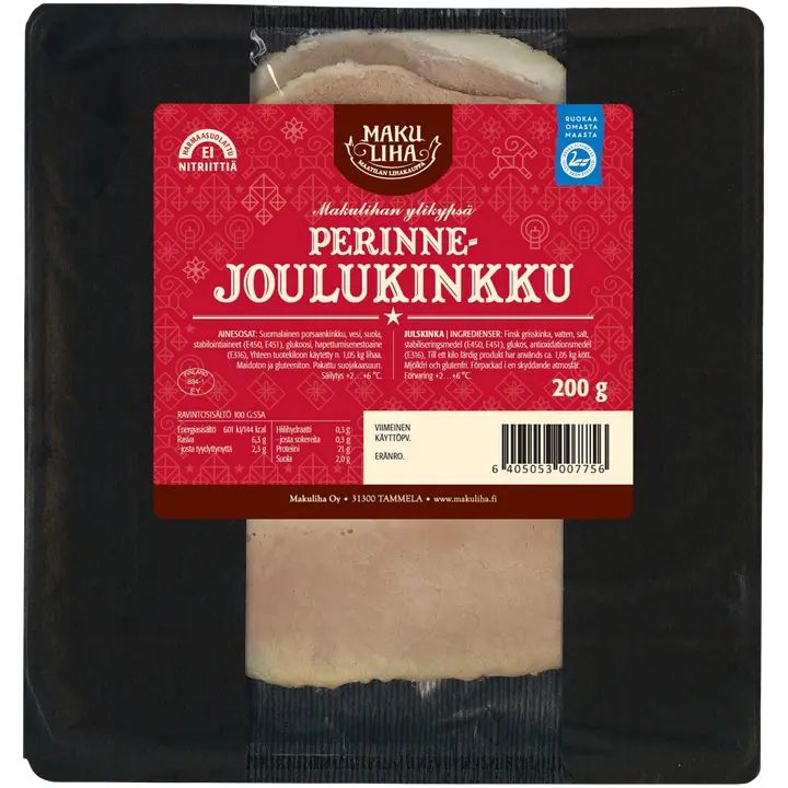 Makuliha Ylikypsä perinnejoulukinkku 200g siivu