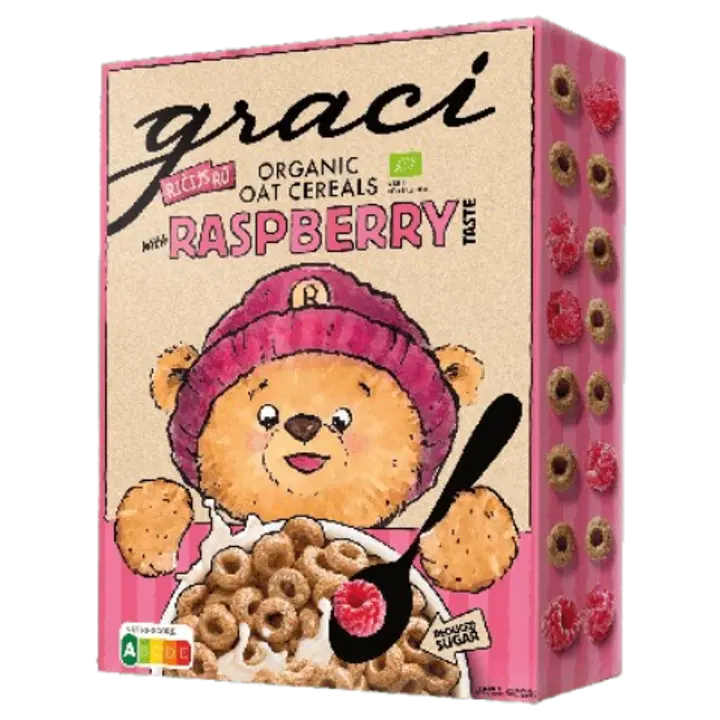 Graci ökoloogilised kaera hommikusöögihelbed, vaarika maitsega, 300 g
