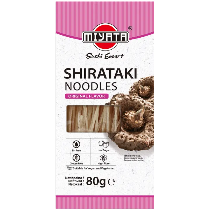 Miyata kuivatatud shirataki-nuudlid Rivière'i titaanjuurest 80 g