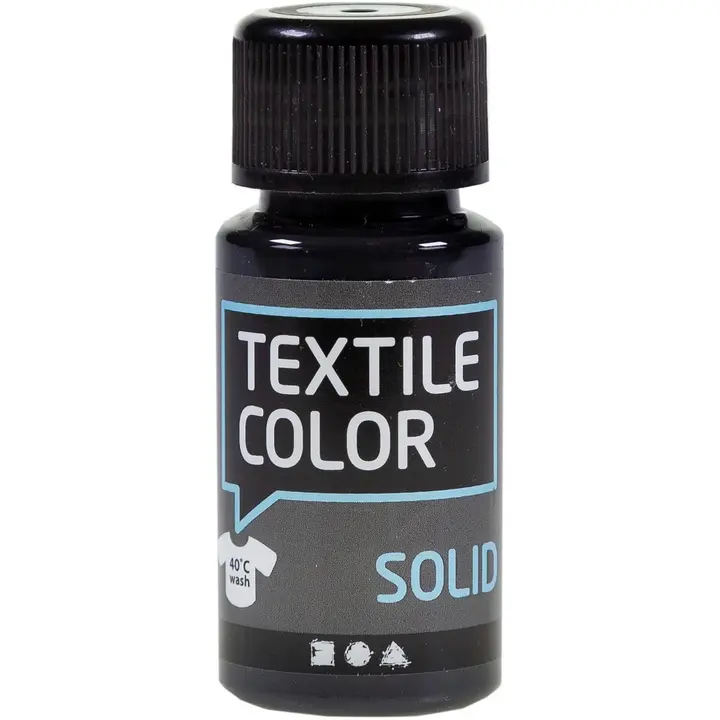 Nellen kangasväri peittävä 50ml musta