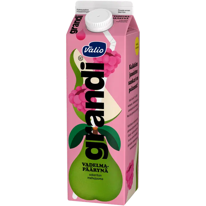 Valio Grandi® vadelma-päärynä 1 l mehujuoma sokeriton