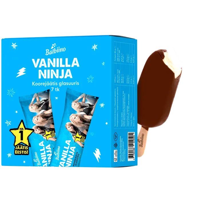 VANILLA NINJA Koorejäätis glasuuris 7x110ml/80g