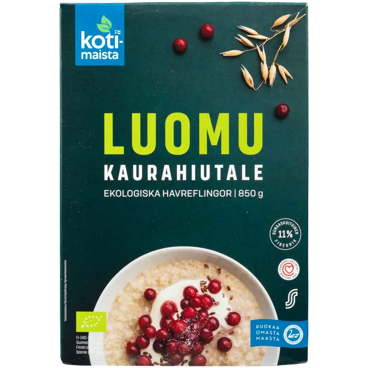 Kotimaista luomu kaurahiutale 850 g