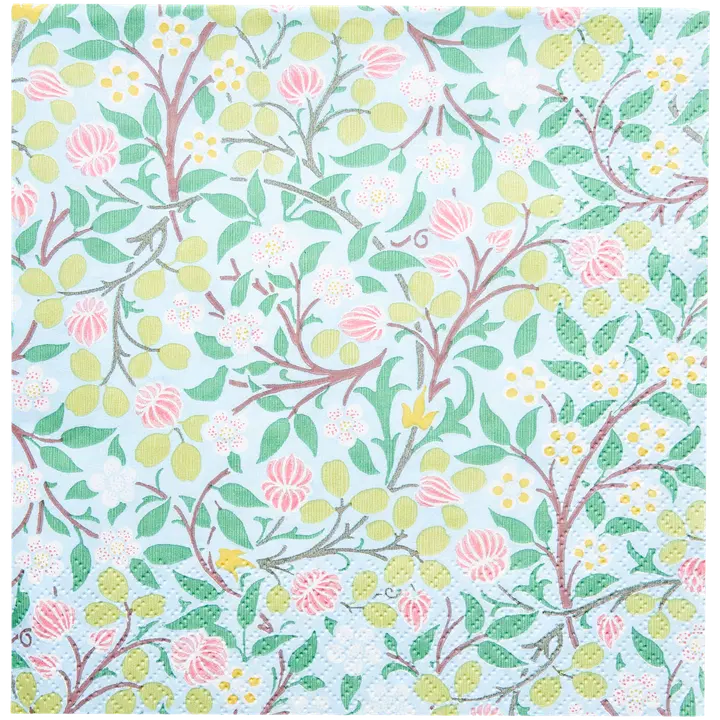 William Morris Clover vaaleansininen lautasliina 20kpl/33cm
