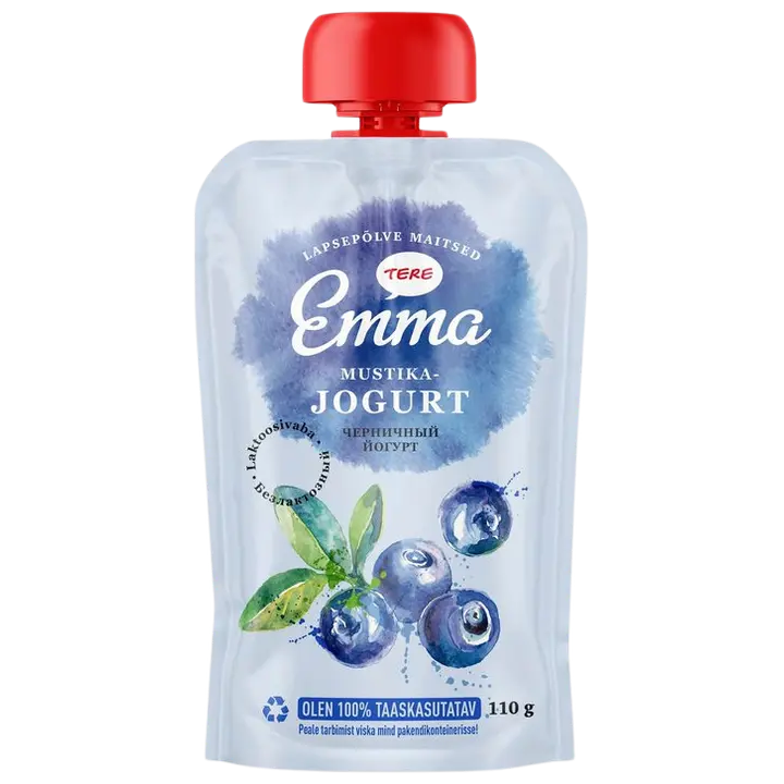 Emma Laktoosivaba mustikajogurt tuubis, 110 g