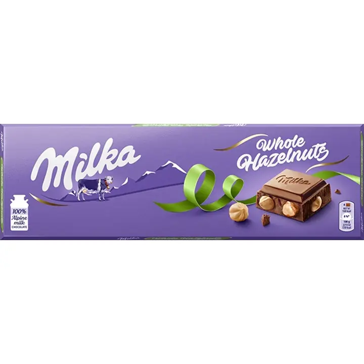 Milka piimašokolaad tervete pähklitega 250g