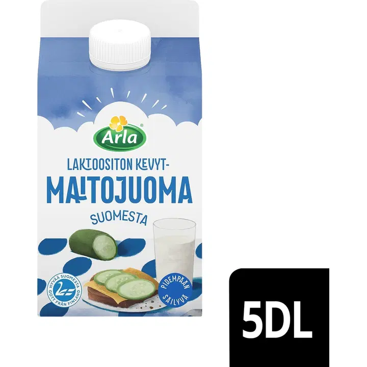 Arla Laktoositon Kevytmaitojuoma Suomi 5 dl ESL