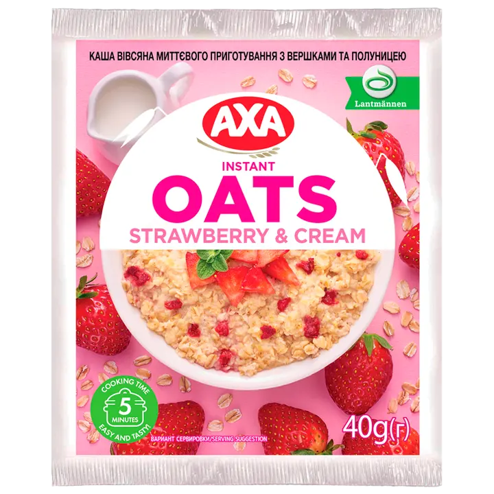 Axa kiirkaerahelbepuder koore ja maasika 40 g