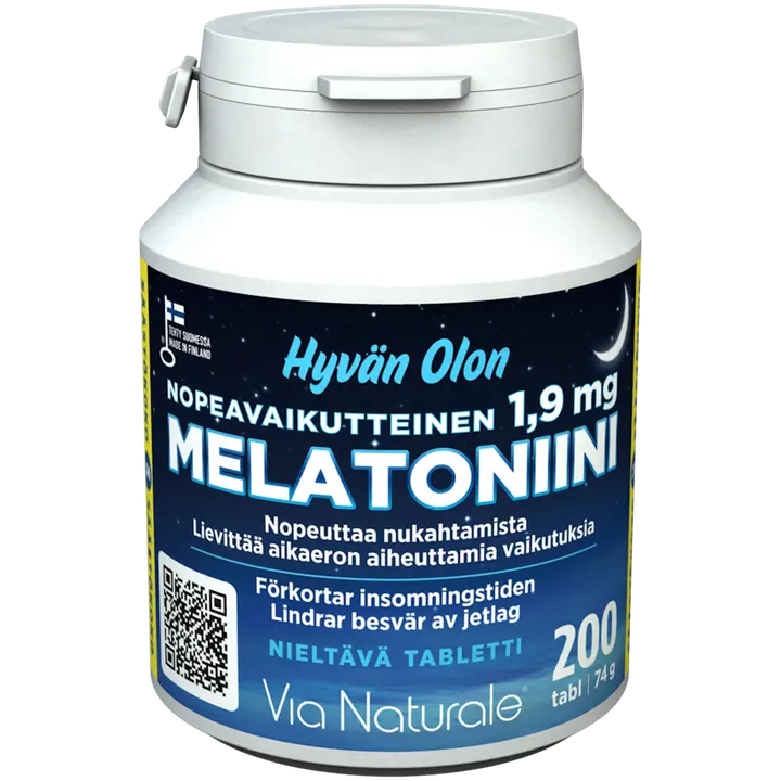 ViaNaturale Hyvän Olon melatoniinitabletid 1,9 mg 200 tk