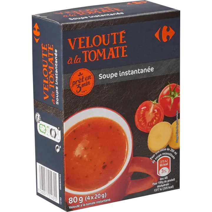 Carrefour keittoainekset kermainen tomaattikeitto 4 x 20 g
