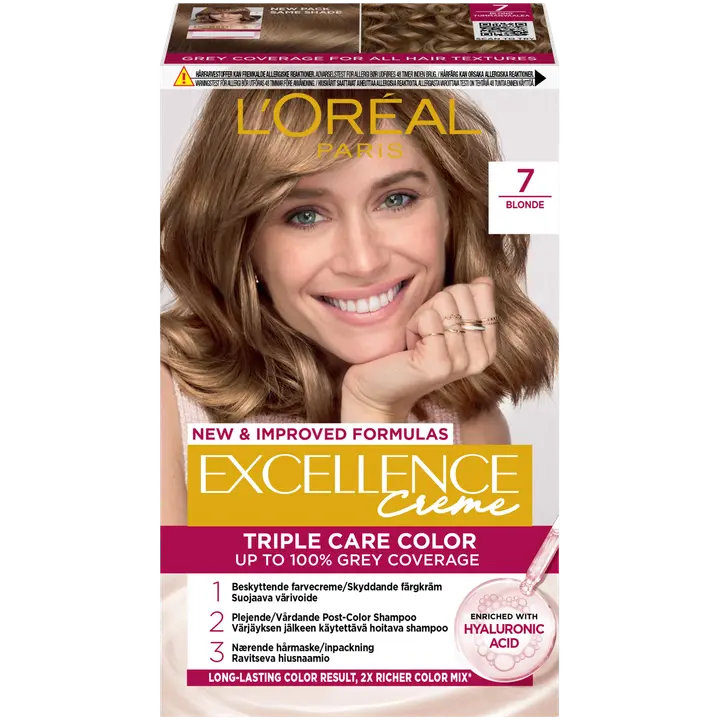 L'Oréal Paris Excellence Creme 7 Blonde Tummanvaalea kestoväri 1kpl