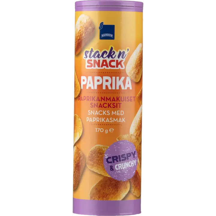 Rainbow suolatut snacksit paprika 170 g