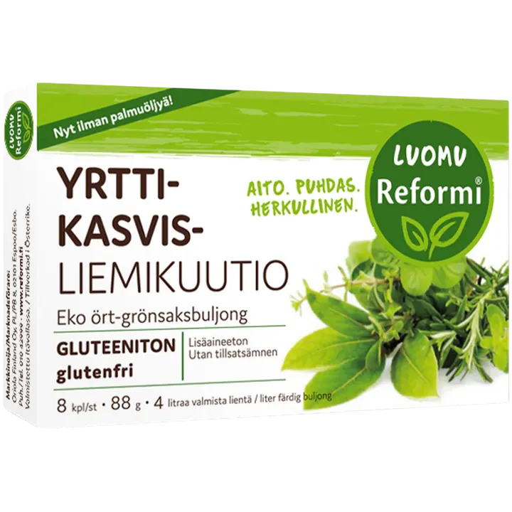 Reformi Luomu Yrttiliemikuutio 88g 8kpl