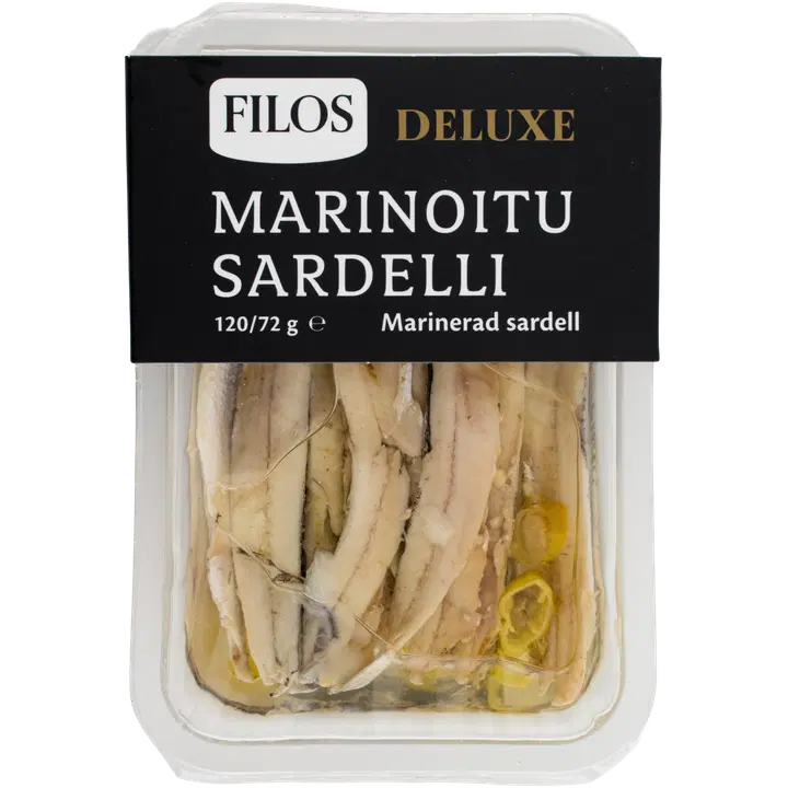 Filos Deluxe marinoitu sardellifilee 120/72g