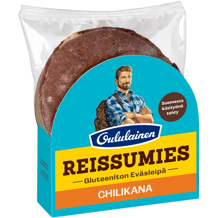 Oululainen Reissumies Gluteeniton Eväsleipä Chilikana 150g