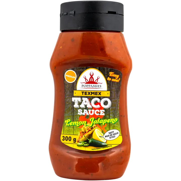 Poppamies Texmex Taco Sauce Lemon Jalapeno tacokastike 300g