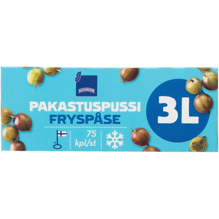 Rainbow pakastuspussi 3l 75kpl