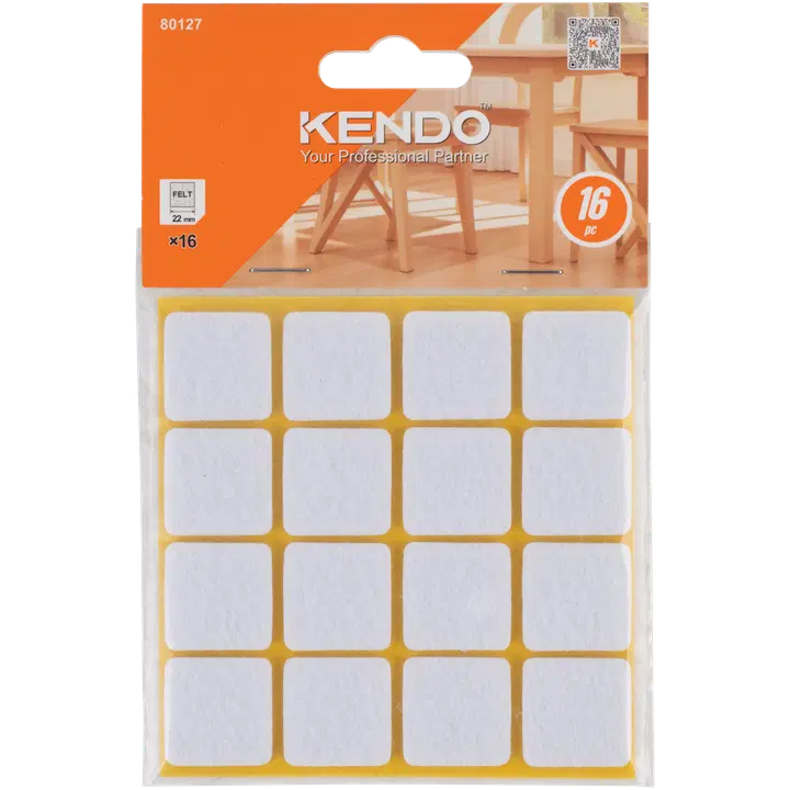 Kendo huopatassu 22 x 22 mm 16 kpl, valkoinen