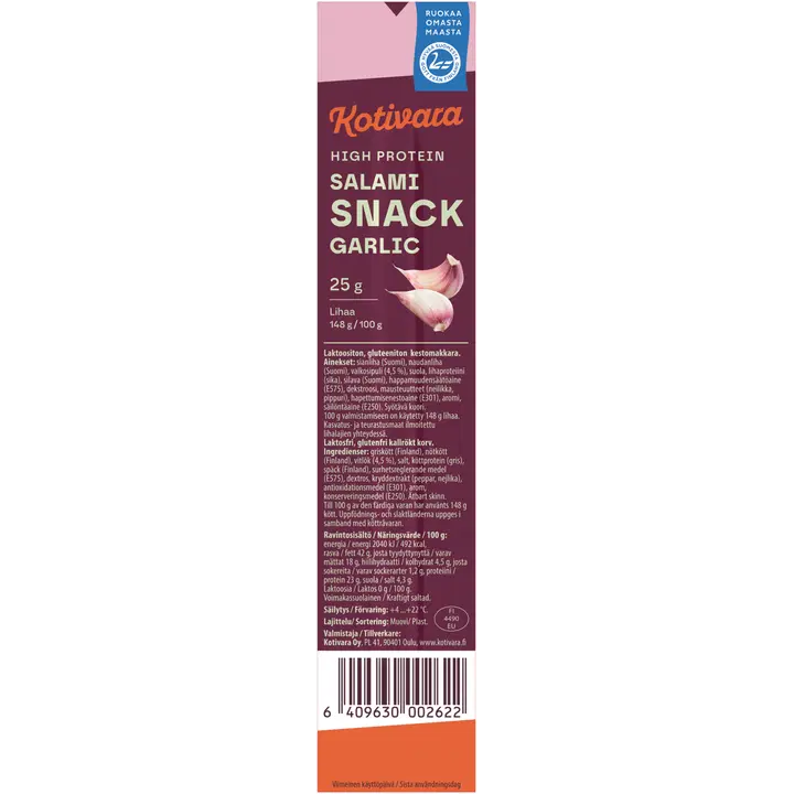 Kotivara Salami snack Garlic 25 g