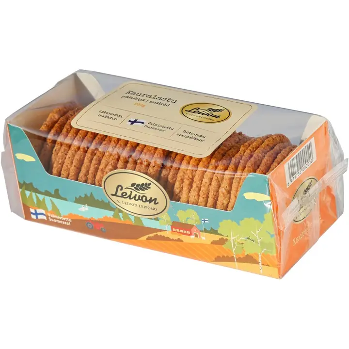 Leivon Leipomo Kauralastu 250g pikkuleipä