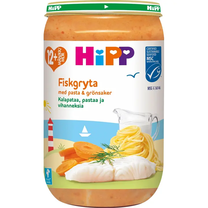 Hipp 250g Kalapata, pastaa ja vihanneksia 12kk