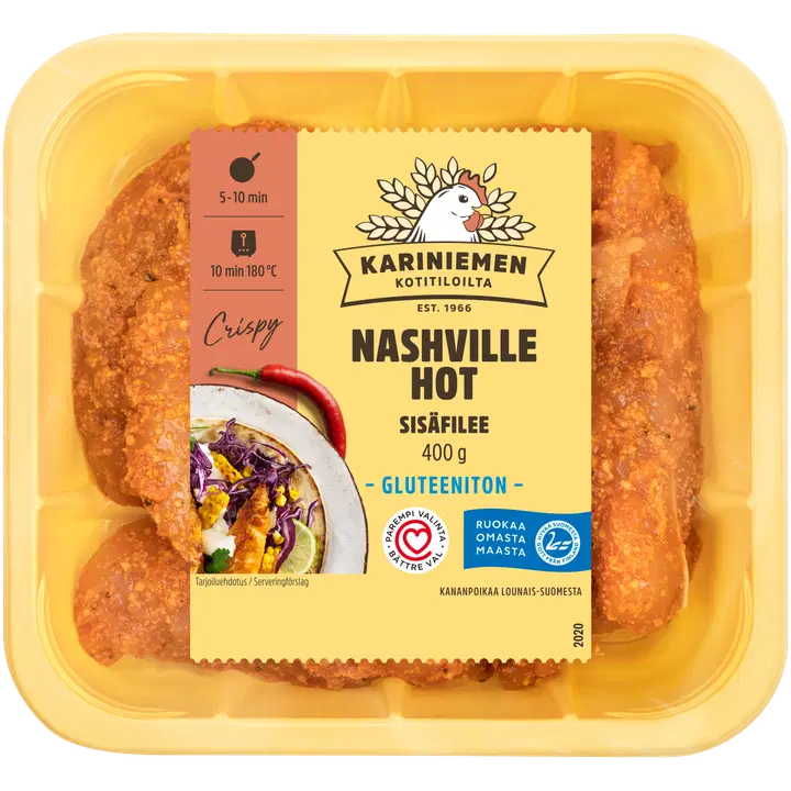 Kariniemen Kananpojan sisäfilee Nashville Hot 400 g