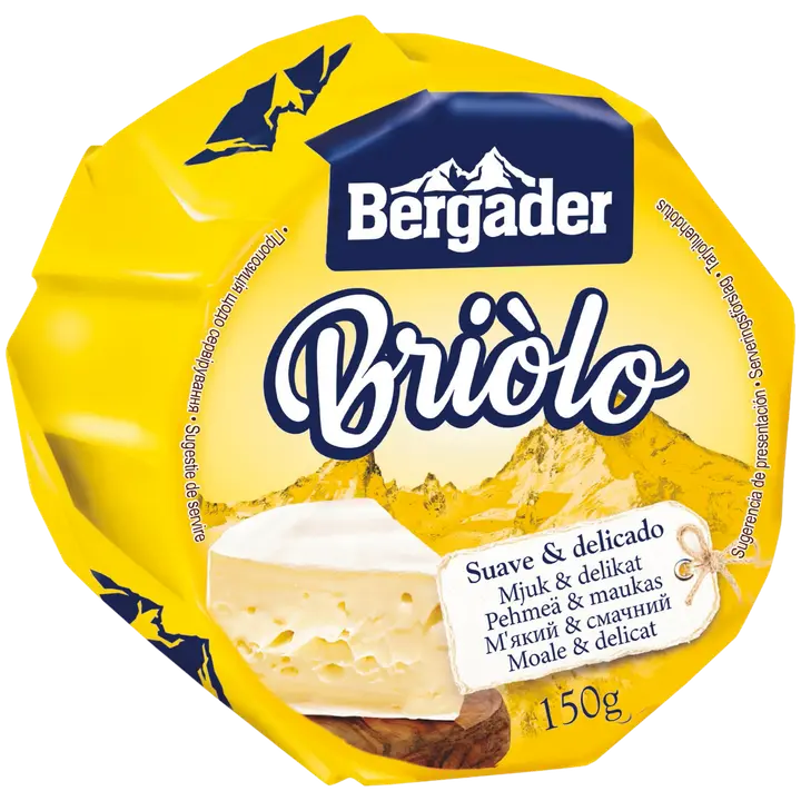 Bergader Briolo150g vähälaktoosinen pehmeä, maukas valkohomejuusto