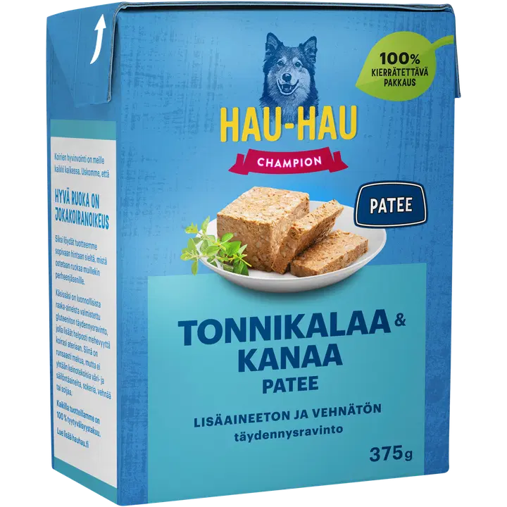 Hau-Hau Champion Tonnikalaa ja kanaa patee 375 g